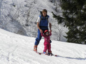 Anfänger im Skiurlaub