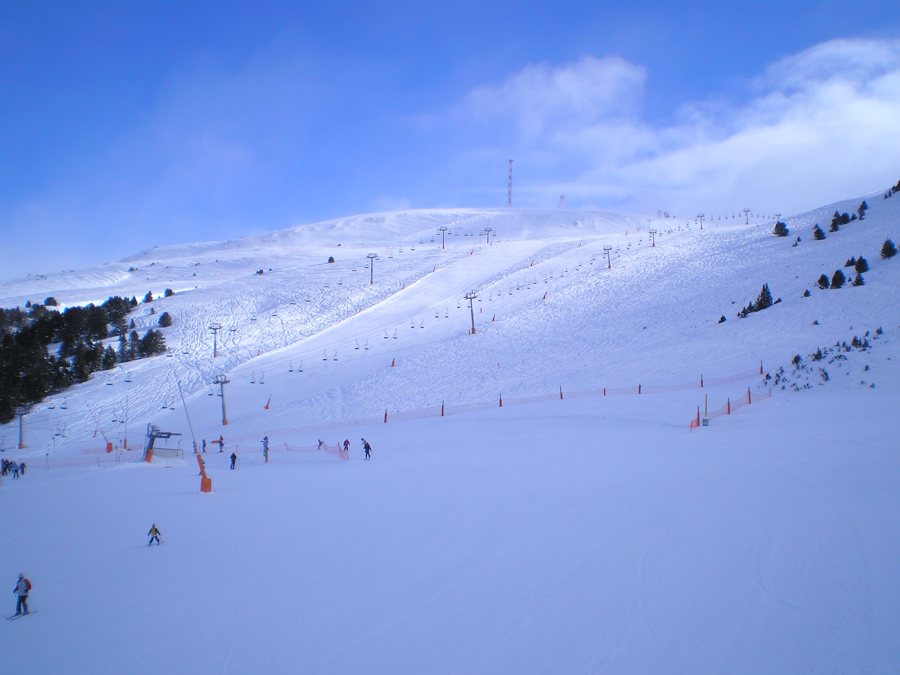 Skihänge in Grau Roig (GrandValira), Andorra