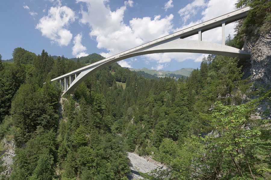 Salginatobel Bridge near Schiers, Switzerland, viewed from the southeast