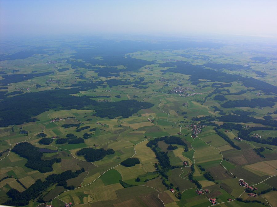 Luftbild von Stötten am Auerberg in Bayern