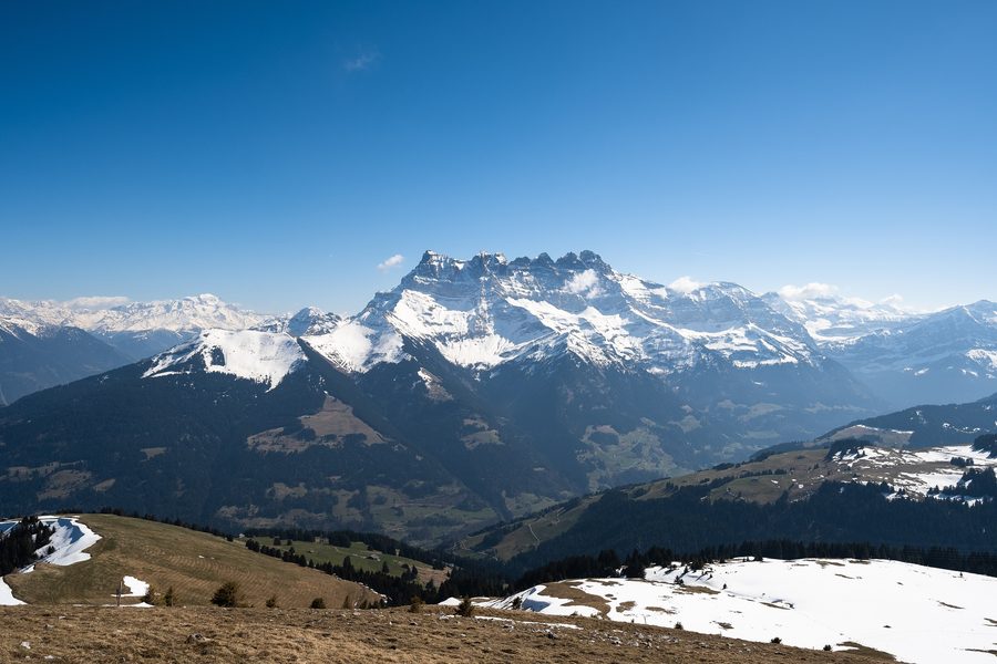 The Val d'Illiez as seen from Pointe de Bellevue