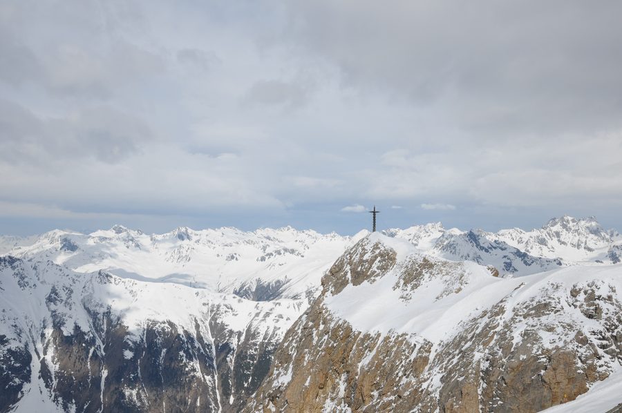 Berglandschaft an der Greitspitz im Skigebiet Silvretta Arena Ischgl/Samnaun