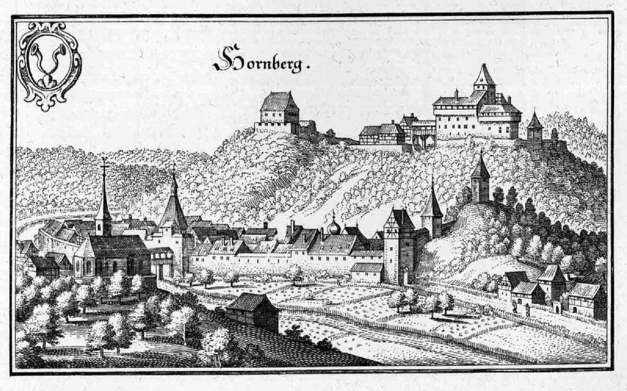 Historical view of Hornberg in Baden-Württemberg