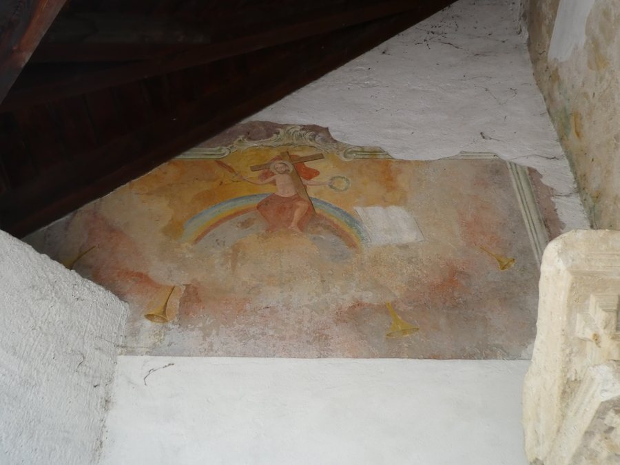 File:Chiusa, chiesa di Sant'Andrea - Affresco sul fianco destro.jpg