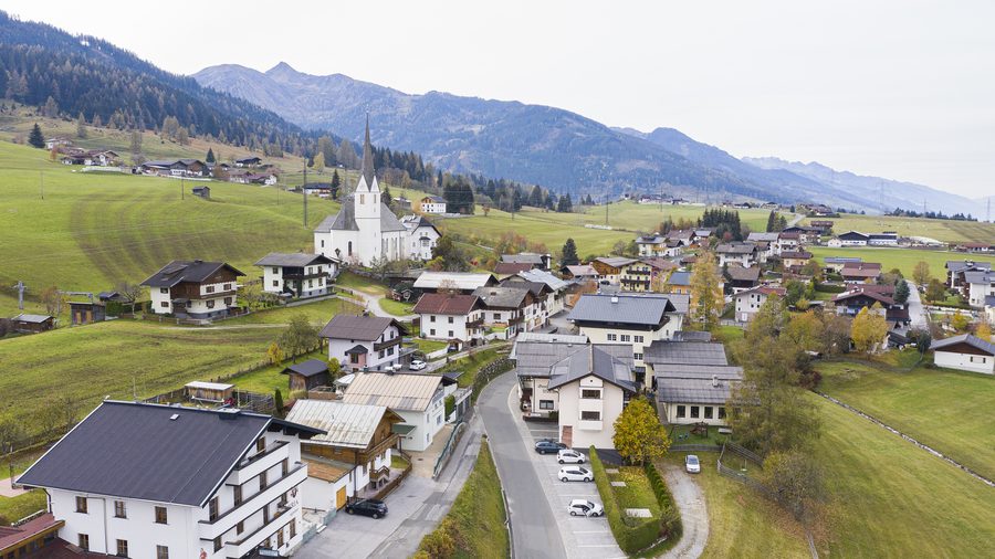 Aerial view of Embach in Salzburg, Austria