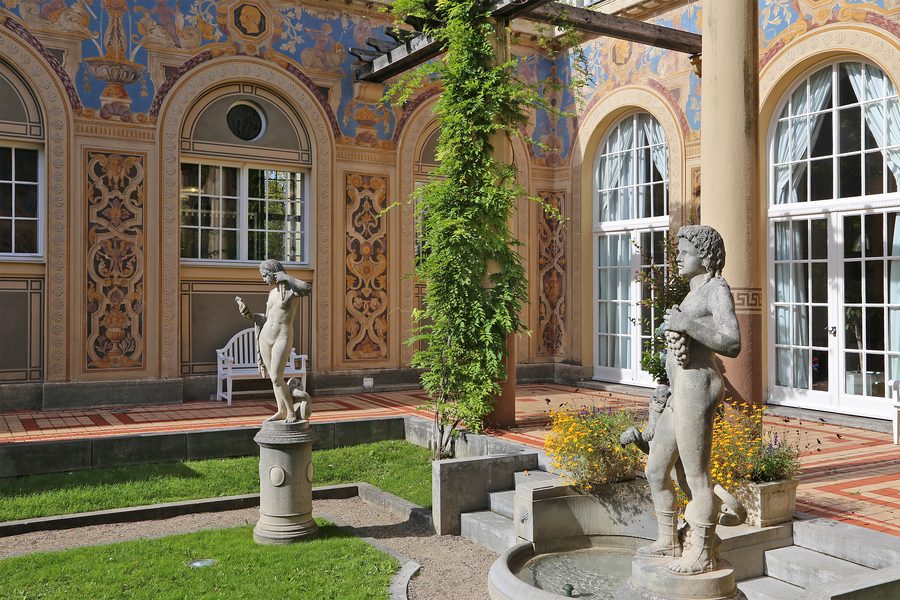 Innenhof des Arkadenbaus in Bad Kissingen