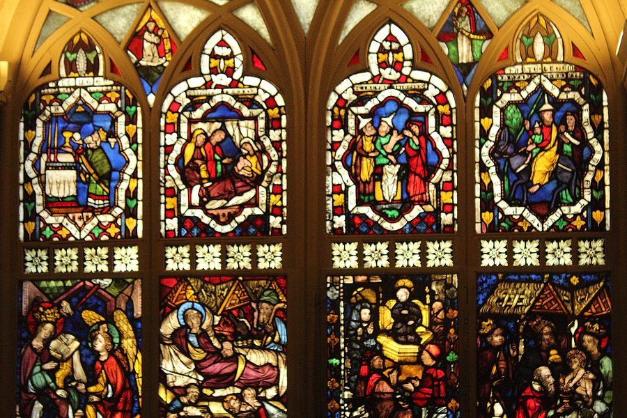 Lead-glass window in the Leopold chapel of Klosterneuburg Monastery