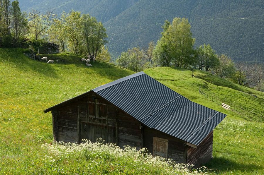 Dorf Birgisch im Wallis, Schweiz