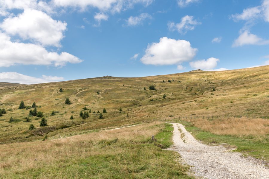 File:Wolfsberg Aichberg Fahrstraße in Landschaft NO vom Großen Sauofen 03092019 7136.jpg