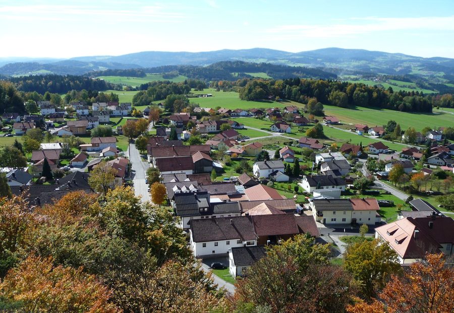 Blick vom Aussichtsturm auf Oberkreuzberg