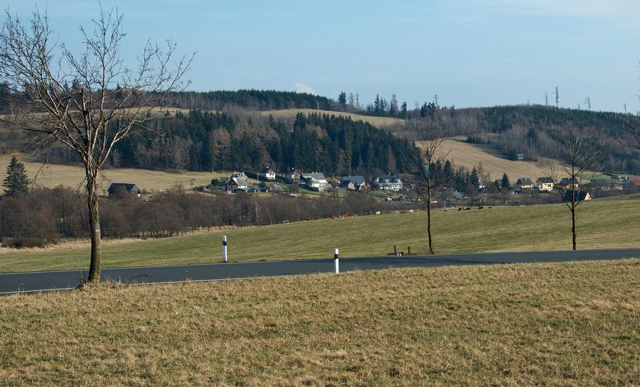 Blick auf Harrachov, einen Ortsteil von Rýmařov