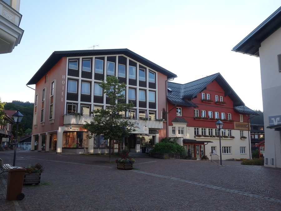 Rathausensemble im Ortszentrum von Oberstaufen
