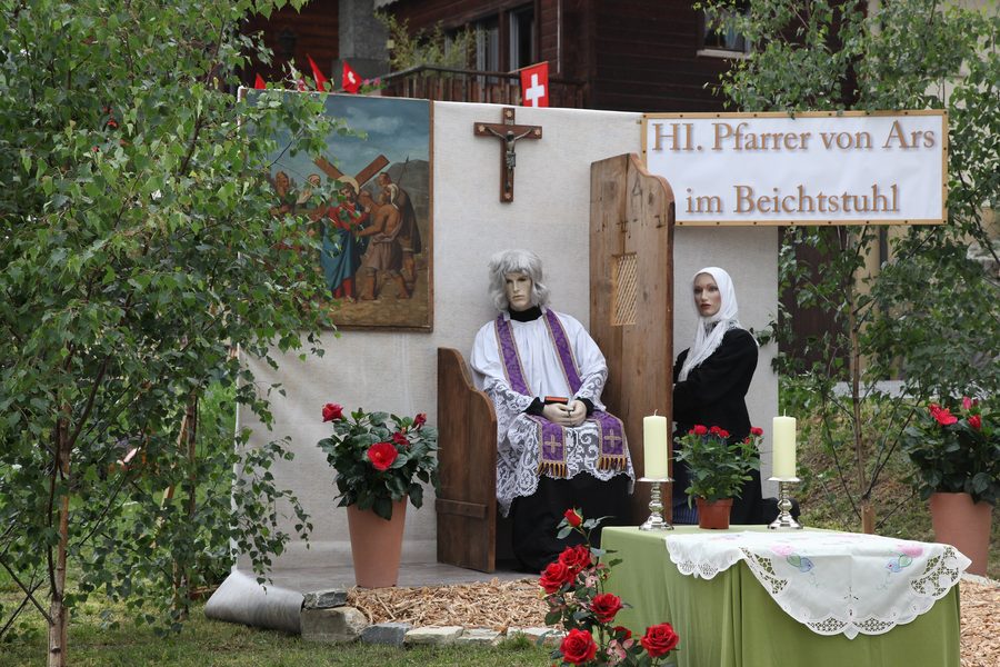 Fronleichnamsfeier in Erschmatt im Wallis