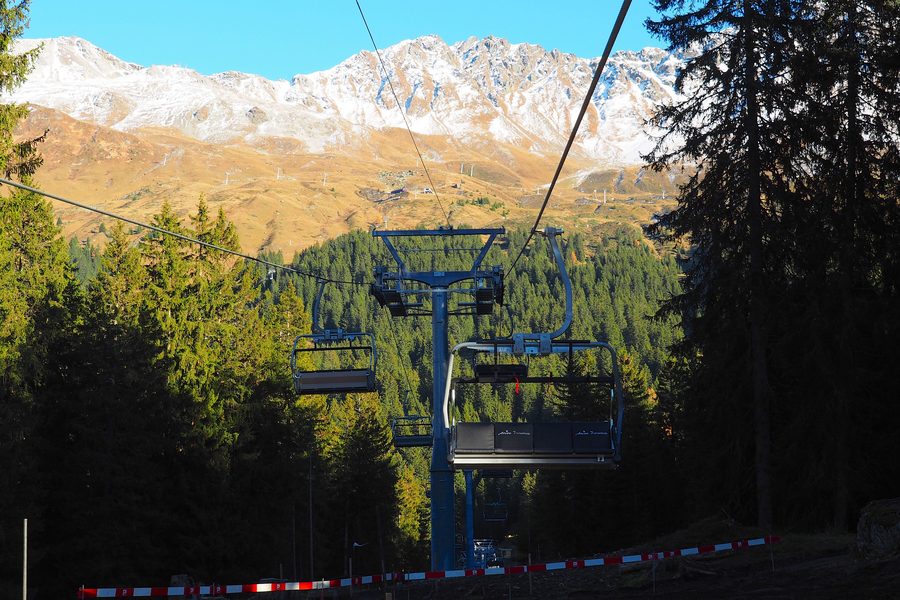 Chairlift Obertor at Parpan in the Arosa Lenzerheide ski area