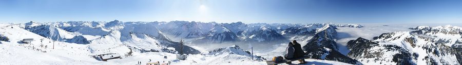 Panorama des Diedamskopfs im Bregenzerwald