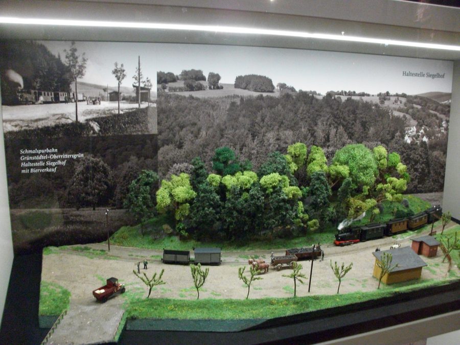 Modell der Haltestelle Siegelhof im Schmalspurbahnmuseum Oberrittersgrün