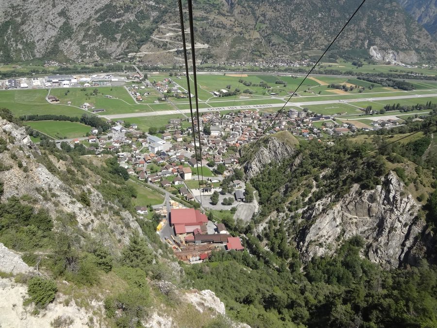Turtmann vu depuis le téléphérique Tourtemagne-Oberems