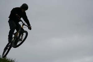 Mountainbiker in Portes du Soleil